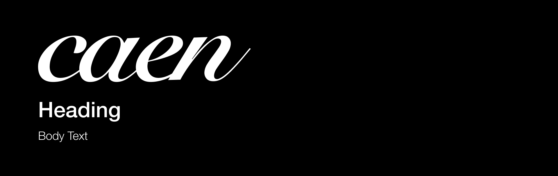 Caen final brand presentation and full-stack execution mockup