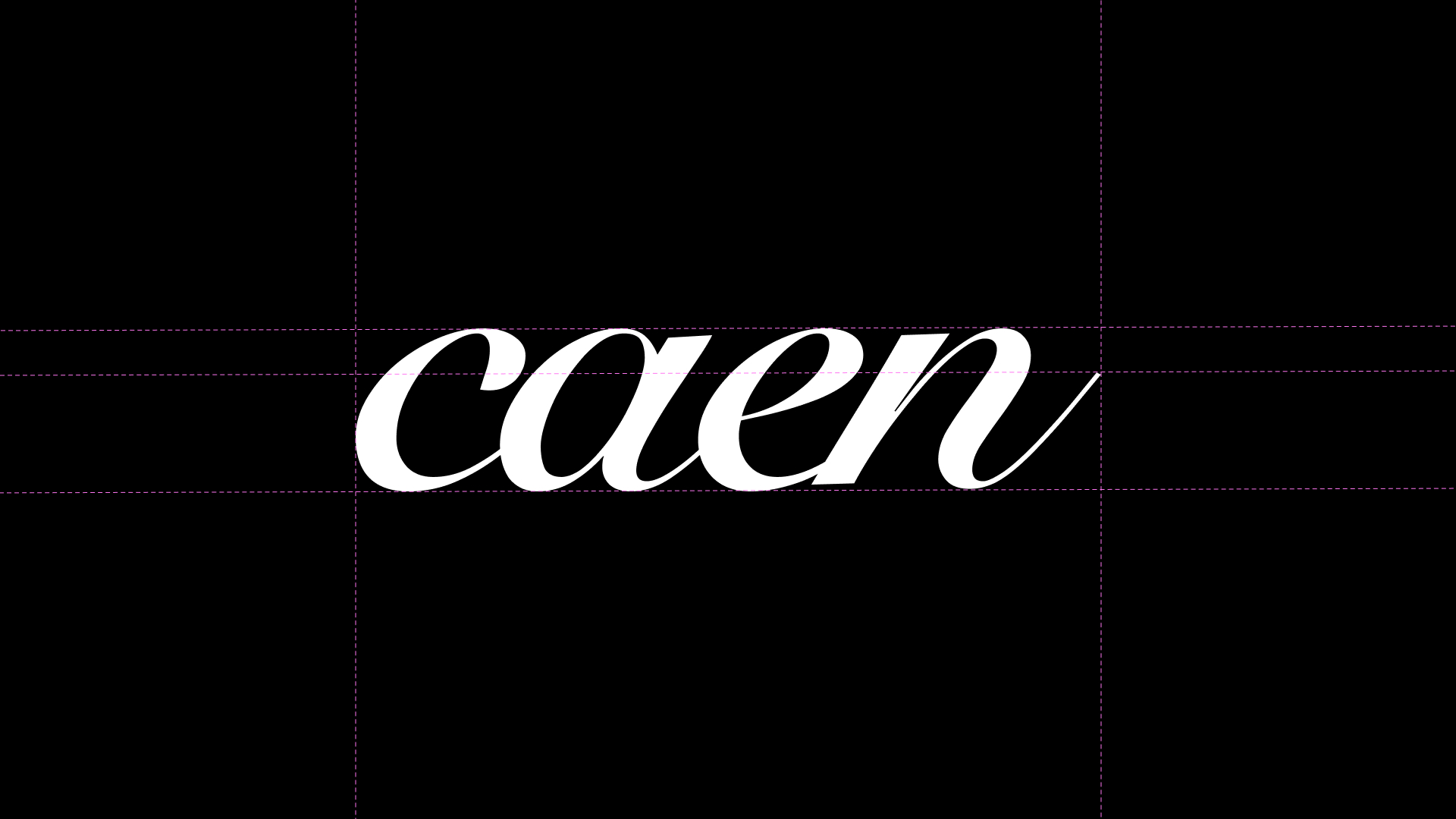 Caen black logo frame for dark mode