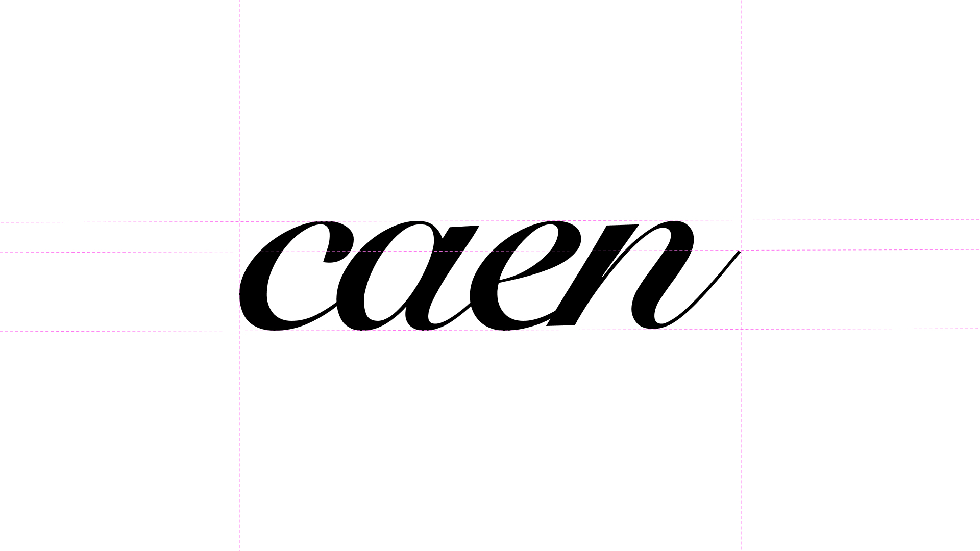 Caen white logo frame for light mode