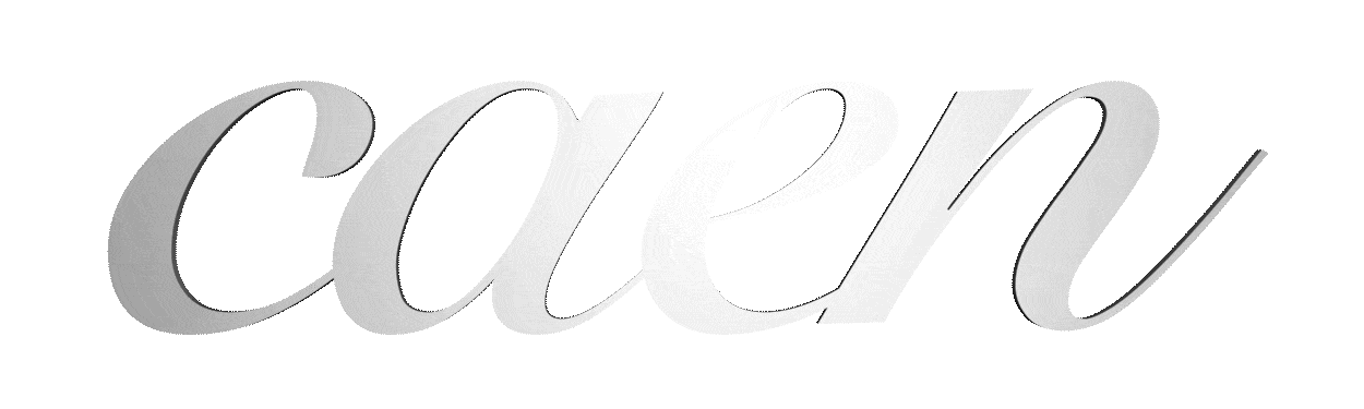 Animated Caen logo spin for the private website launch
