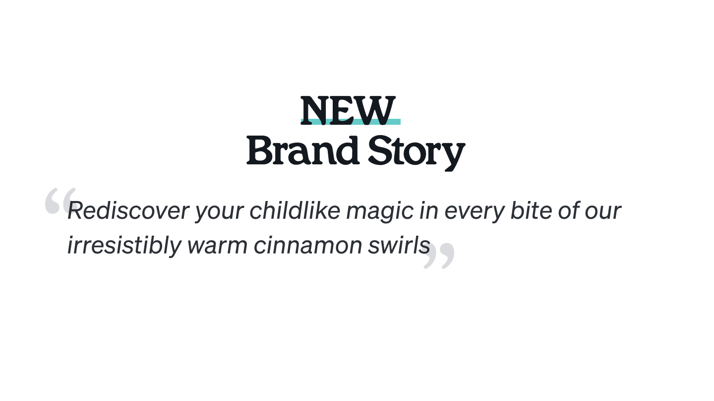 Cinnabon brand story visual