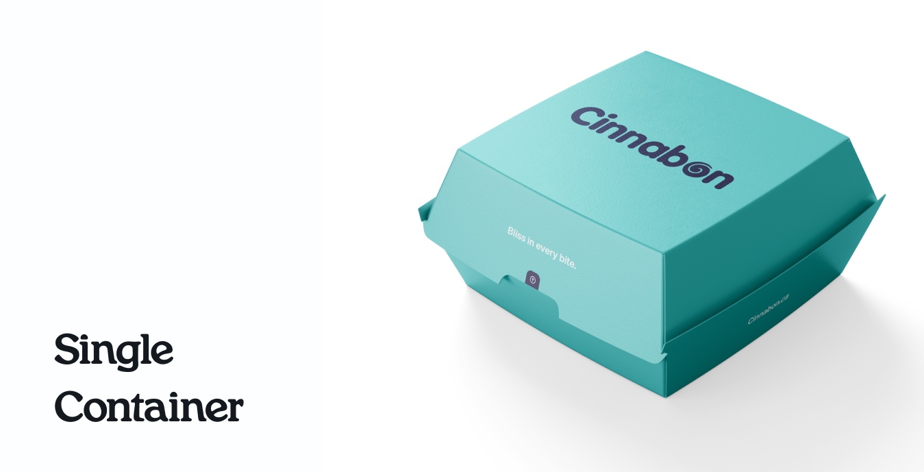 Cinnabon single packaging container