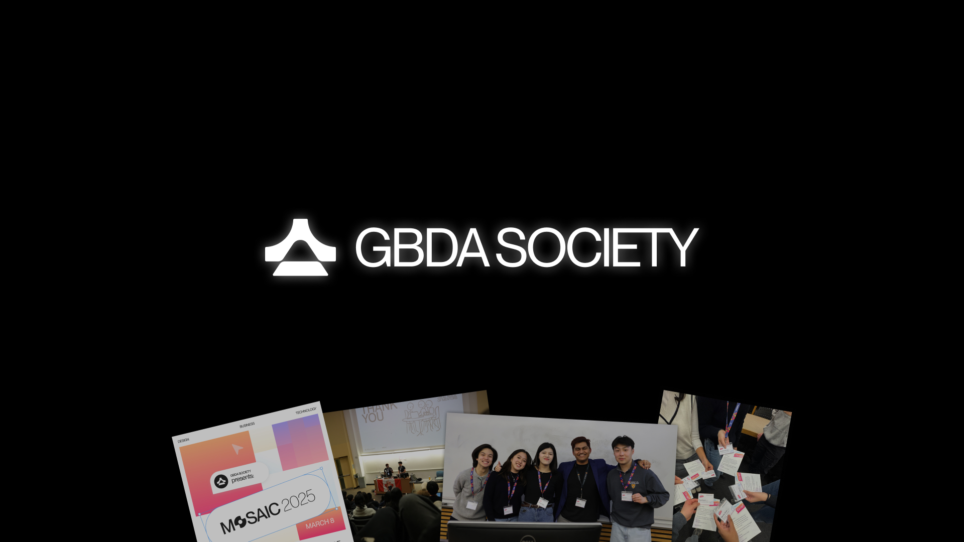 GBDA Society event photography collage
