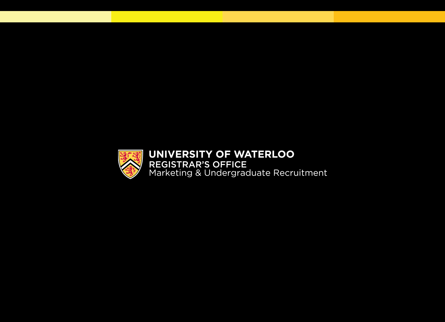 University of Waterloo recruitment marketing visuals