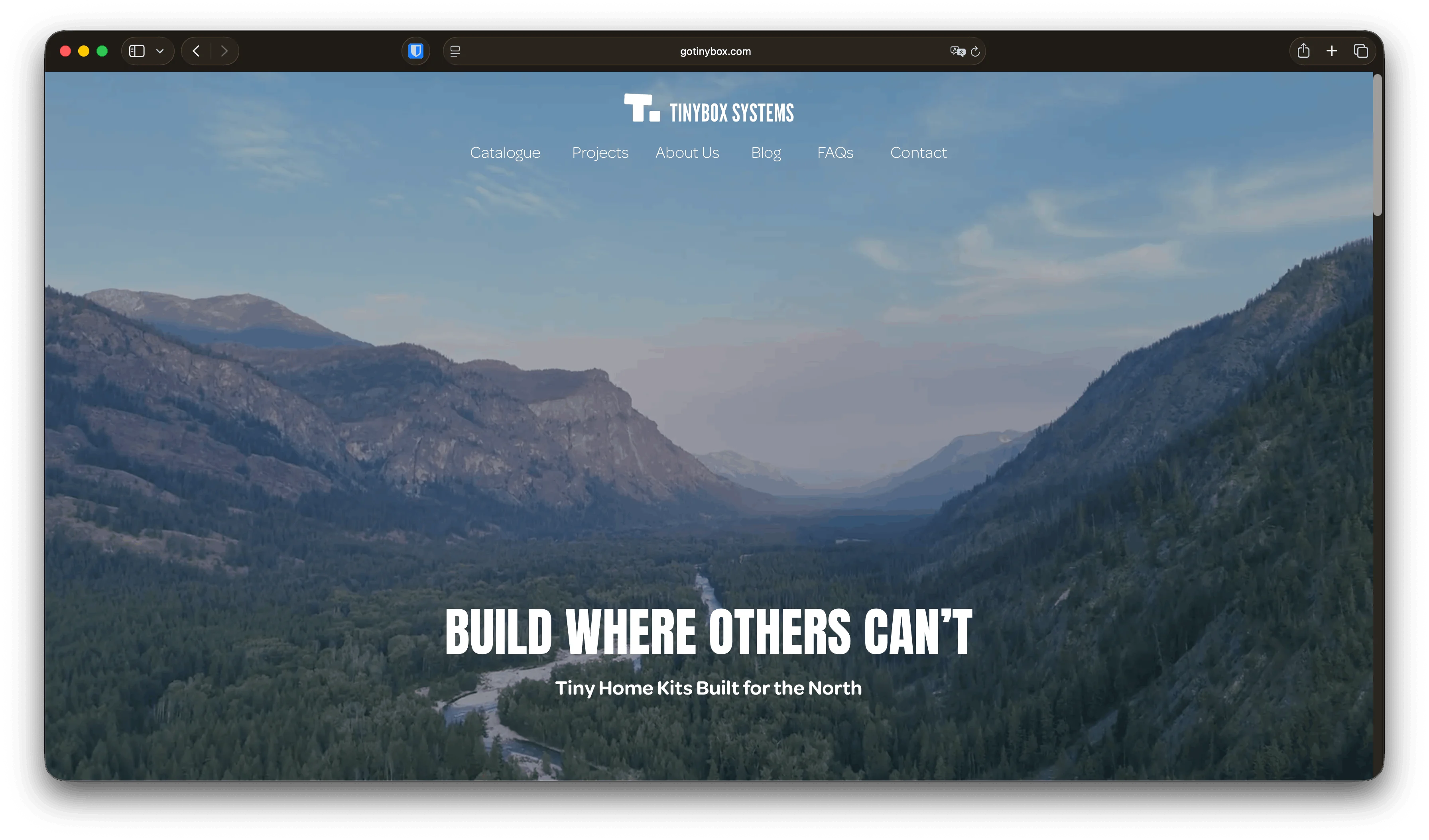 Tinybox website before redesign